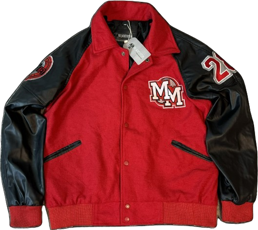 MJ Mickey Mouse Wool and Leather varsity Jacket Fits XL (XXL)