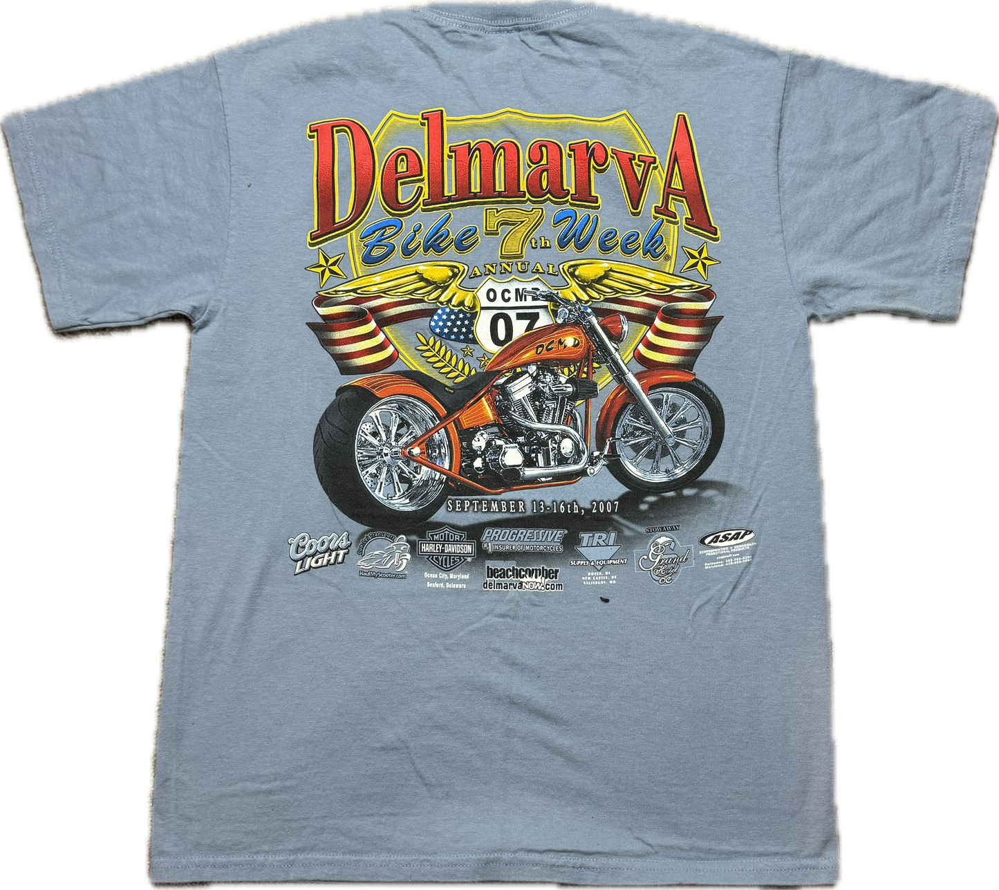 2007 Delmarva Bike Week T-Shirt Size M