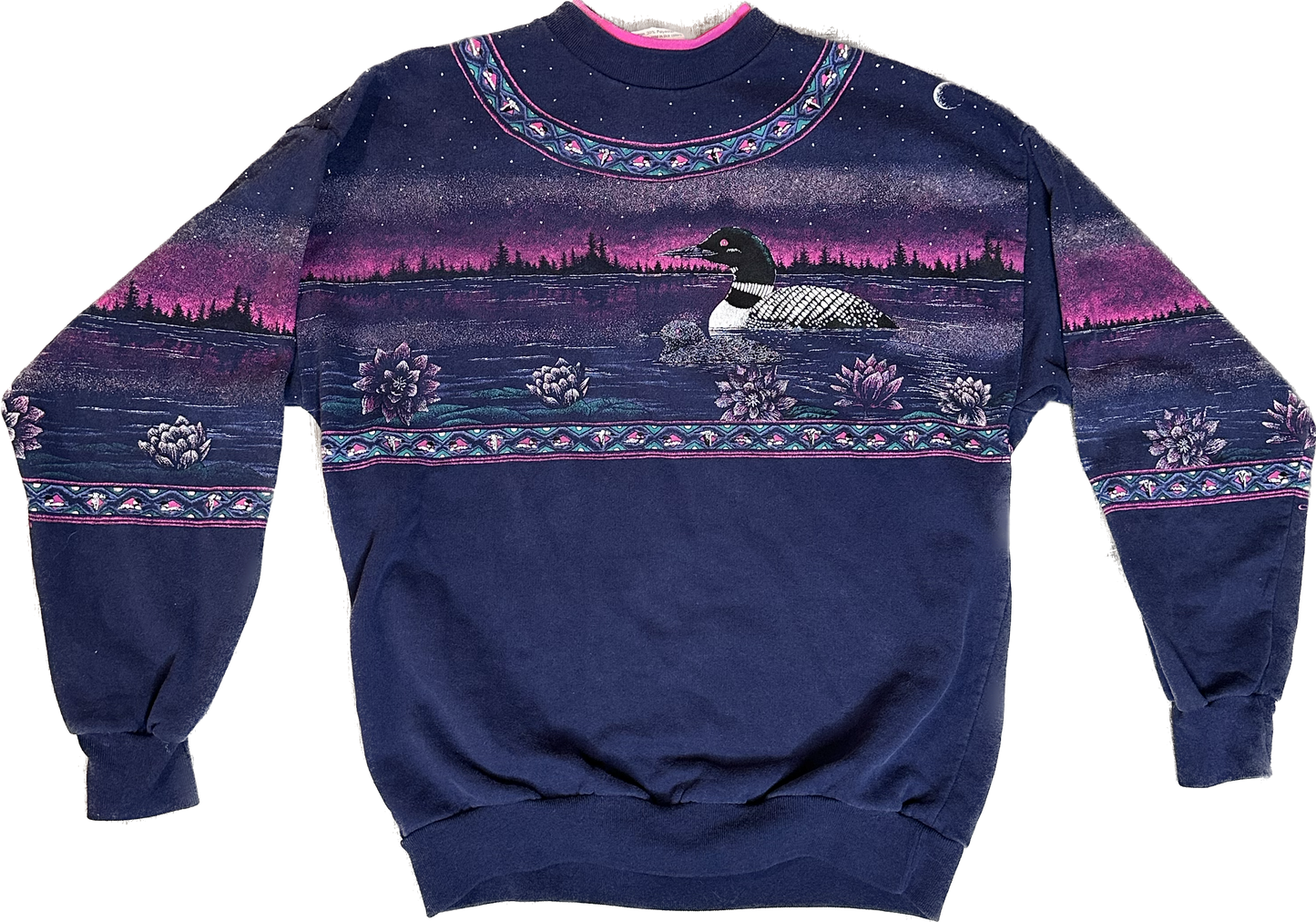 Vintage All Around Loon Print Crew Neck