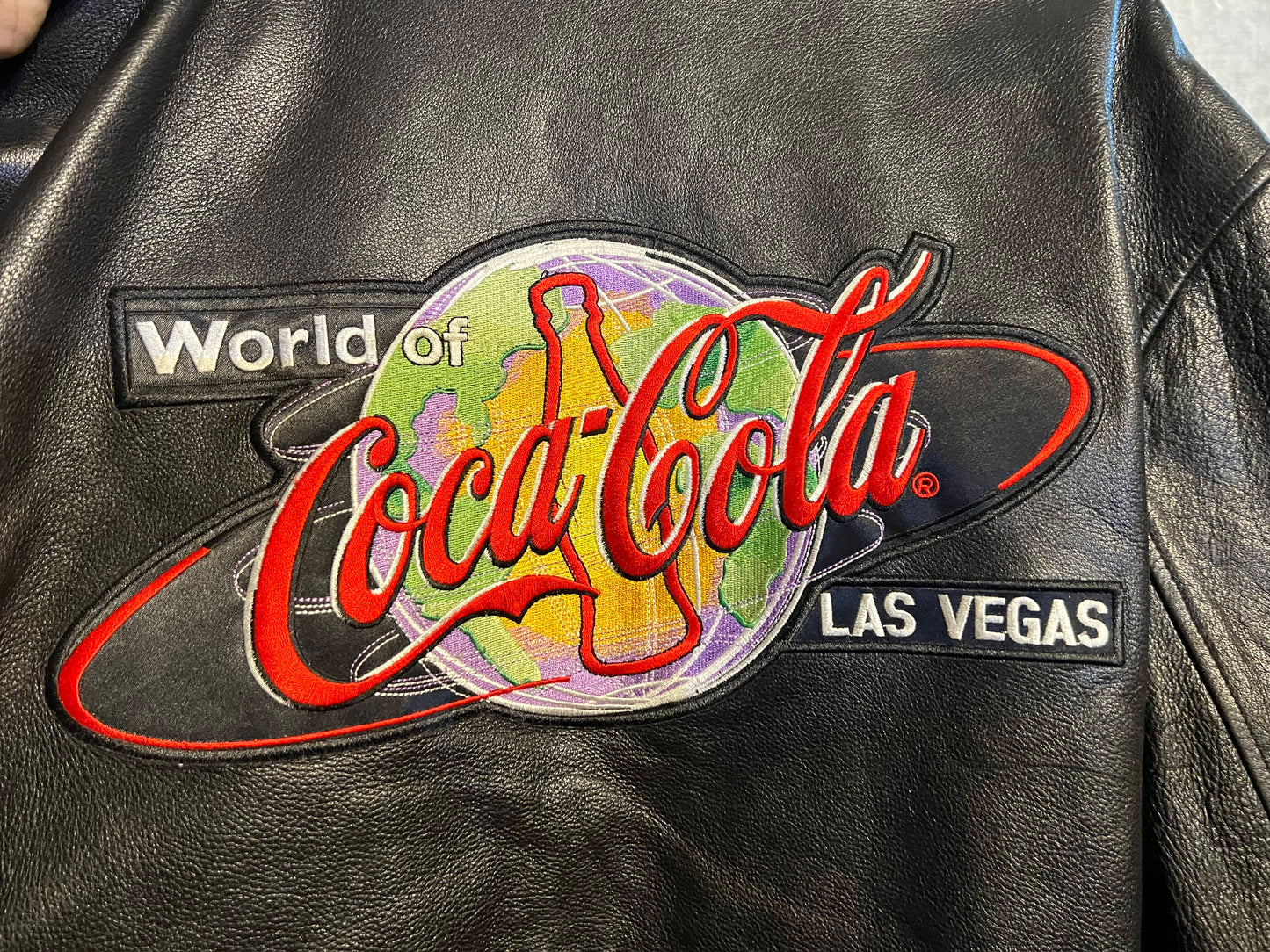 Vintage World of Coca-Cola Leather Jacket Large