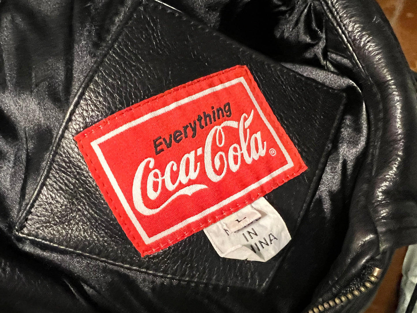 Vintage World of Coca-Cola Leather Jacket Large