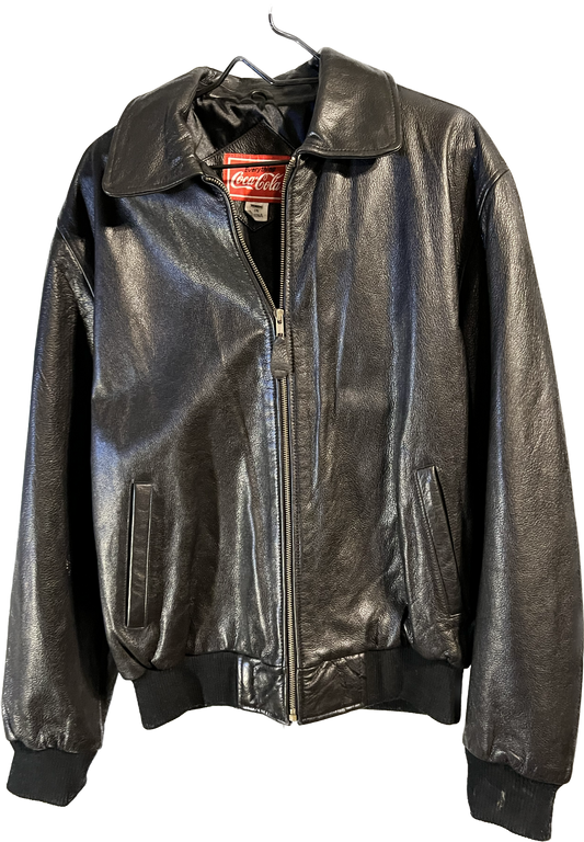 Vintage World of Coca-Cola Leather Jacket Large