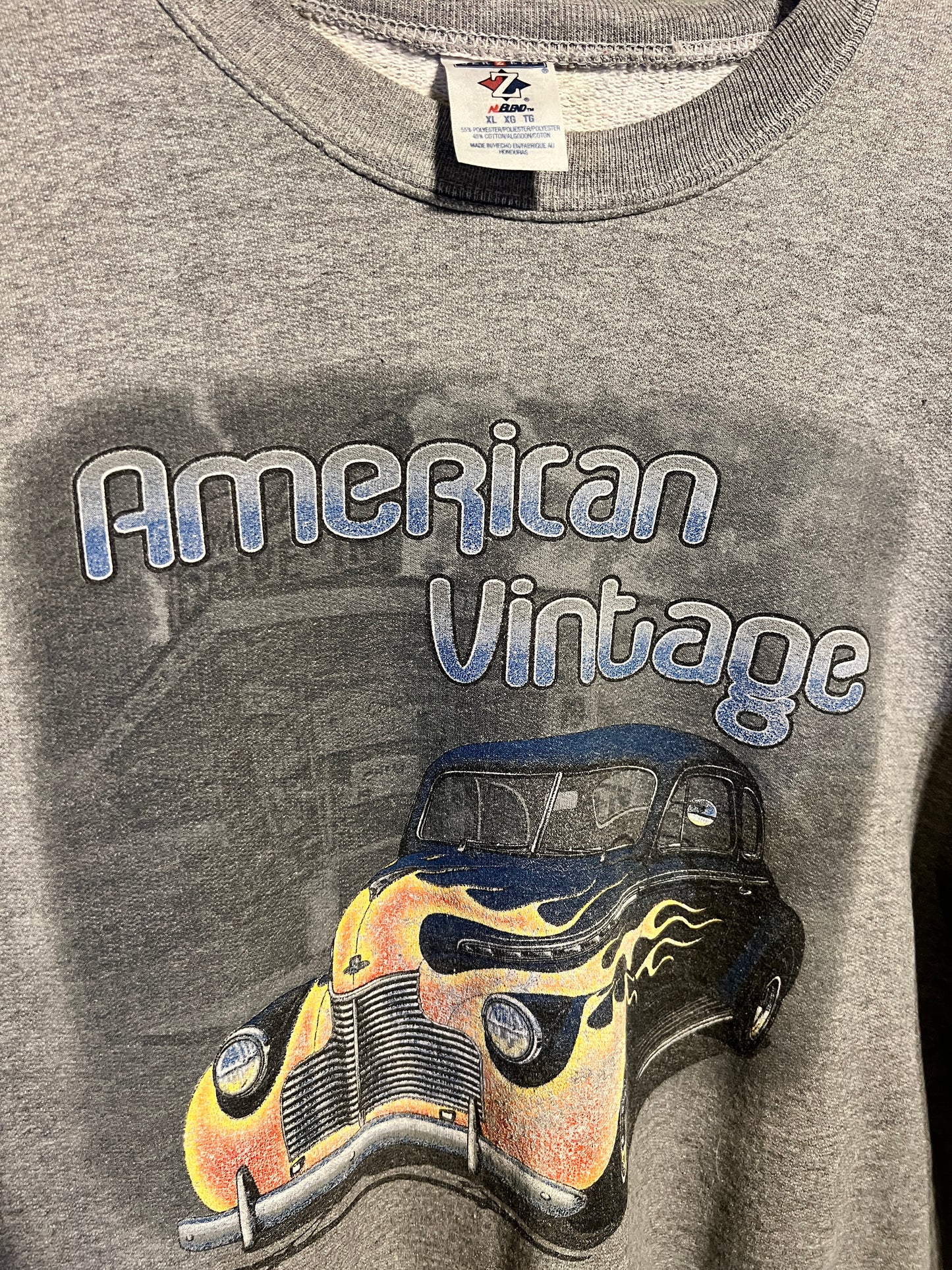 Dated American Vintage Muscle Car Crewneck Large