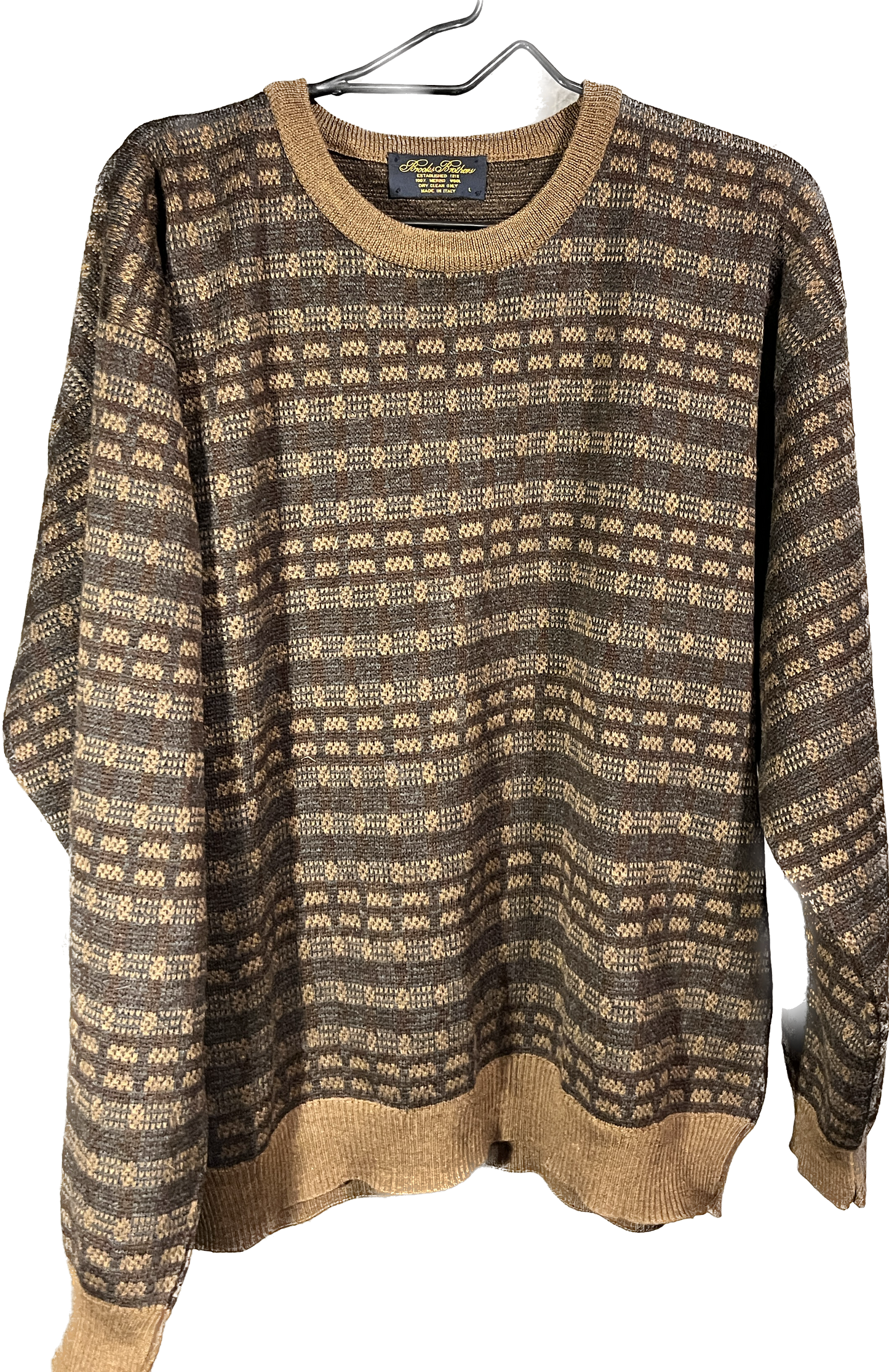 Brooks Brothers Patterned Sweater Large