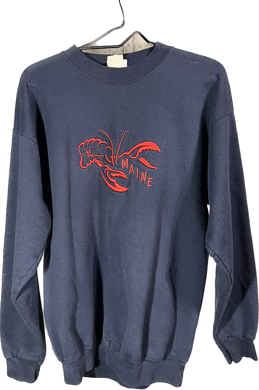 Embroidered Maine Lobster Crewneck Large