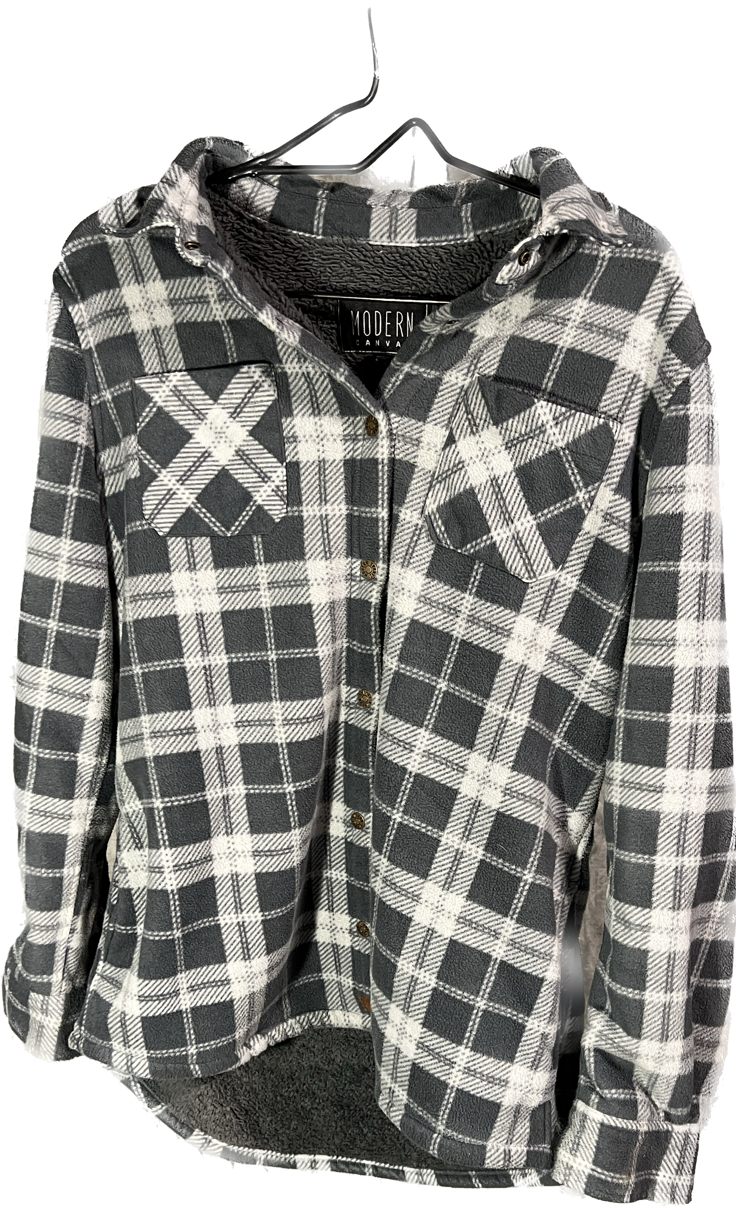 Modern Canvas Button Up Fleece Lined Large