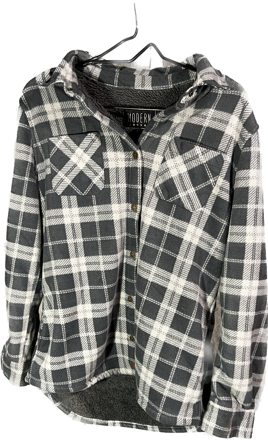 Modern Canvas Button Up Fleece Lined Large